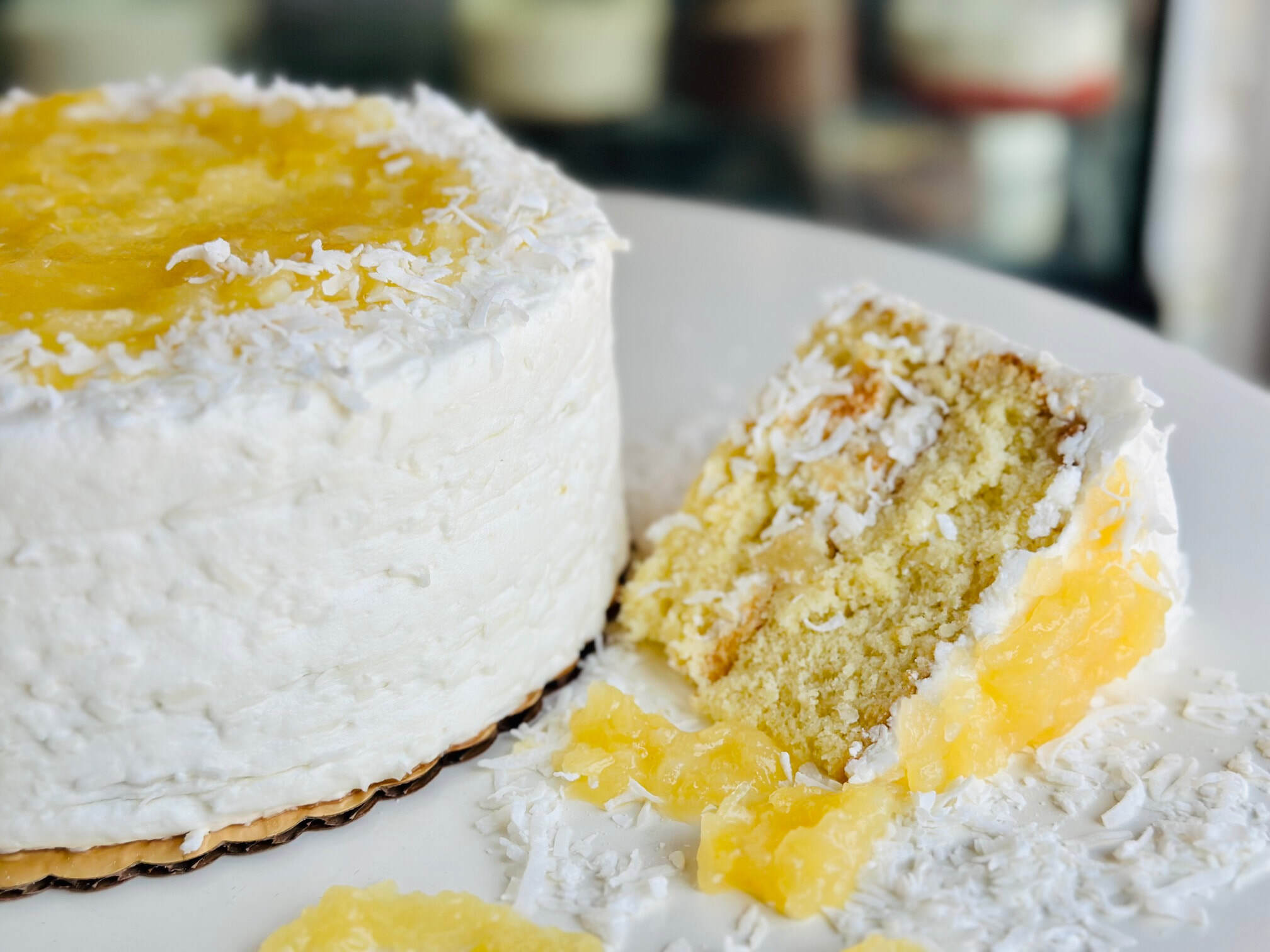 Piña Colada Cake Slice Rum Cakes Factory